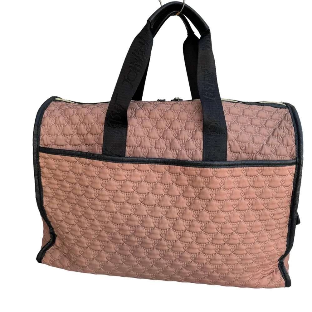 Betsy Johnson Quilted Travel Baby Duffle Bag